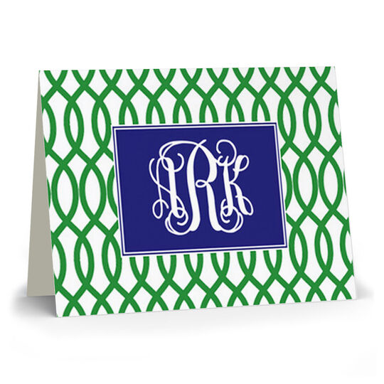 Green Garden Gate Folded Note Cards